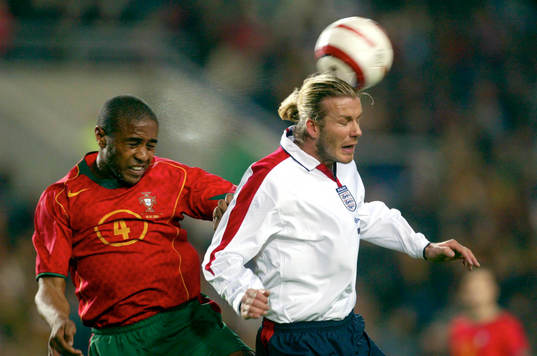 Jorge Andrade, Portugal i nickduell med David Beckham,