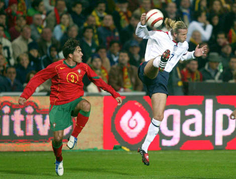 Rui Jorge, Portugal och David Beckham, England