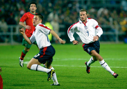 David Beckham och Joe Cole, England