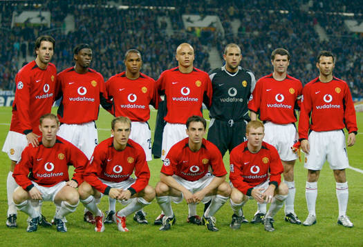Fotboll, Champions League, Manchester United, lagbild