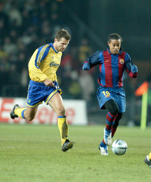 Ronaldinho, Barcelona och Andreas Jakobsson, Bröndby