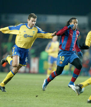 Ronaldinho, Barcelona och Andreas Jakobsson, Bröndby