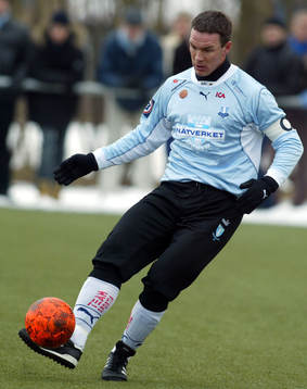 Fotboll. Träningsmatch. Patrik Andersson, Malmö FF