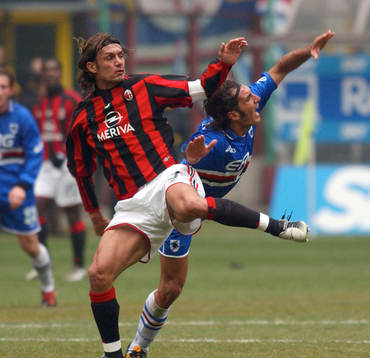 Paolo Maldini, Milan och Bazzani, Sampdoria