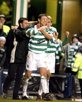 Alan Thompson, Celtic, jubel över sitt mål