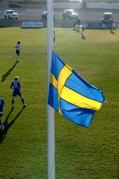 Flaggan på halv stång