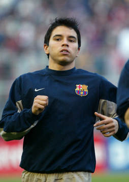 Uppvärmning, Javier Saviola, Barcelona