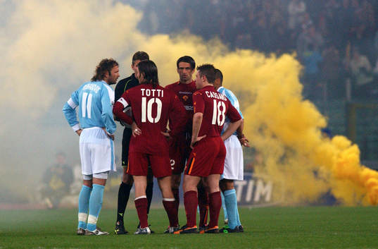 Fotboll, Serie A (Italiensk Liga) Lazio - Roma