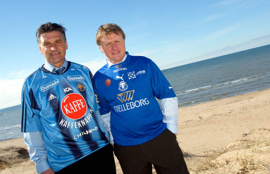 Zoran Lukic (Djurgården) och Ulf Larsson (Trelleborg),