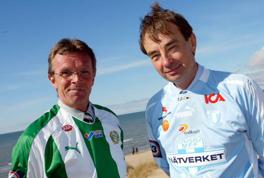 Anders Linderoth (Hammarby) och Tom Prahl (Malmö FF),