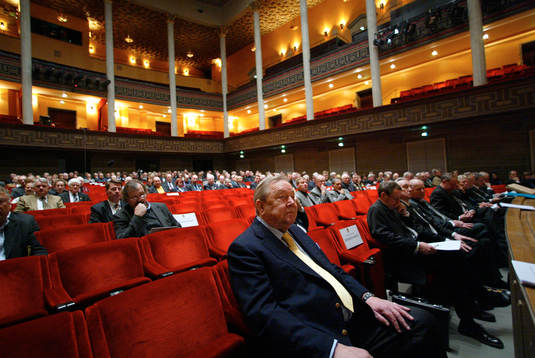 Lennart Johansson, hedersordförande samt UEFA president