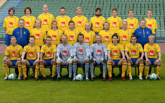 Fotboll, Sverige, Lagbild, Övre raden fr v. Mikael