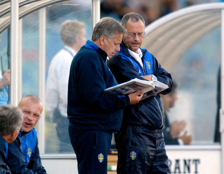 Tommy Söderberg och Lars Lagerbäck, förbundskapten