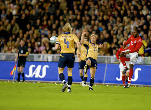 Fotboll, Sverige - England, SAS