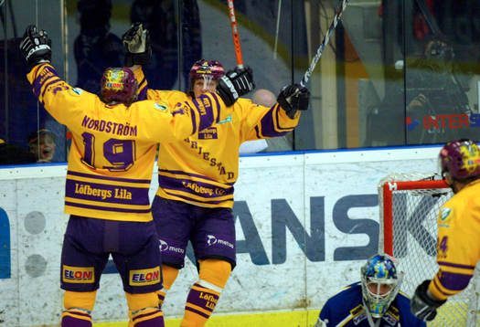 Peter Nordström och Hannes Hyvönen, Färjestad jublar