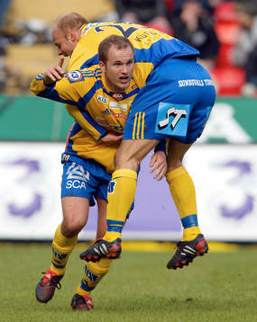 Jonas Wallerstedt och Andreas Hermansson, Sundsvall jublar