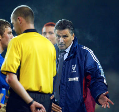 Zoran Lukic, tränare Djurgården och Martin Hansson,