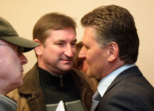 Stefan Alfelt (Journalist) och Zoran Lukic, tränare
