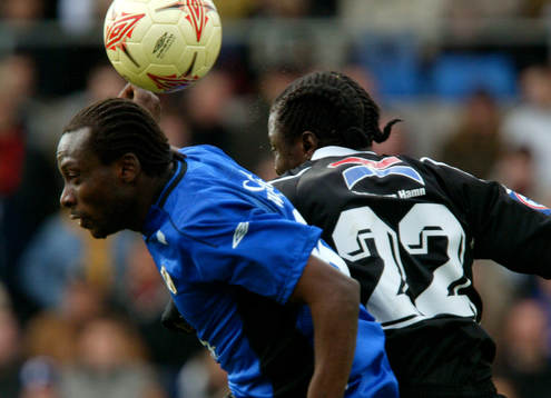 Yaw Preko, Halmstad och Christopher Justice, Trelleborg