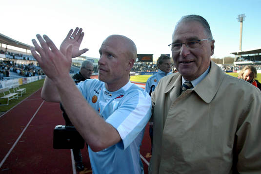 Bengt Madsen, Ordförande Malmö FF och Olof Persson