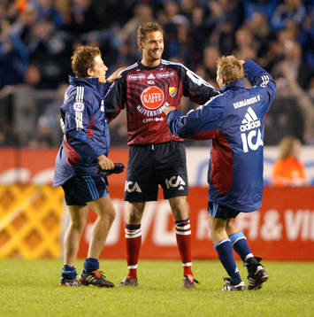 Tobias Hysén, Stefan Bergtoft och Andreas Isaksson,