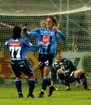 Andreas Johansson och Abgar Barsom, Djurgården jublar