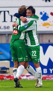 Erik Johansson och Petter Andersson, Hammarby jublar