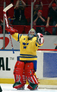 Henrik Lundqvist, målvakt, höll nollan mot Ryssland