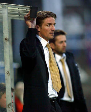 Patrick Englund och Nebosja Nevakovic, tränare AIK