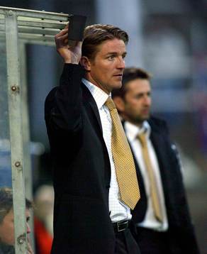 Patrick Englund och Nebosja Nevakovic, tränare AIK