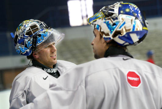 Stefan Liv och Henrik Lundqvist (Målvakt)