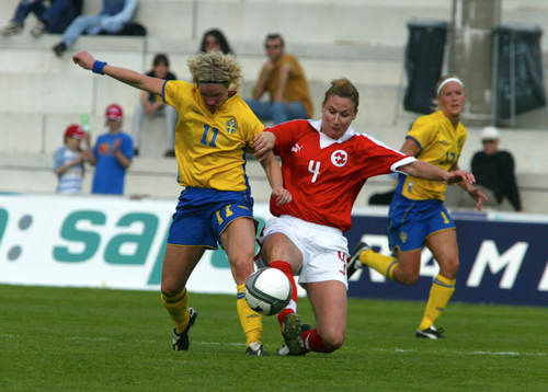 Victoria Svensson, Sverige och Michaela Achermann, Schweiz