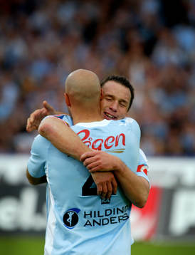 Patrik Andersson och Daniel Majstorovic, Malmö (Jubel,