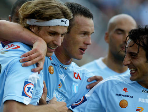 Tobias Grahn, Patrik Andersson och Louay Chanko, Malmö