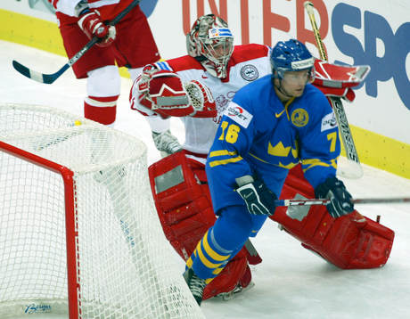 Peter Hirsch, målvakt, Danmark och Johan Davidsson, Sverige