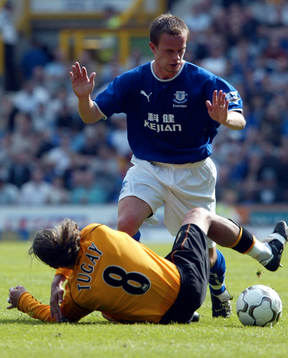 Tugay, Blackburn och Tobias Linderoth, Everton