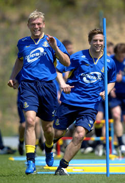 Anders Svensson och Marcus Allbäck, Sverige