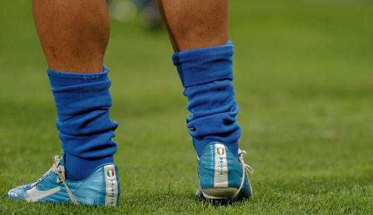 Fotboll, Roberto Baggio, Italien. Skor, fotbollskor,
