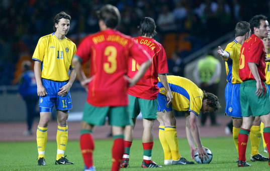 Zlatan Ibrahimovic och Kim Källström, Sverige