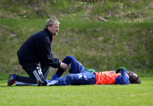Peter Ijeh, IFK Göteborg blev skadad på dagens träning