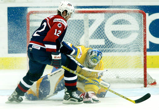Henrik Lundqvist, målvakt och Ryan Malone