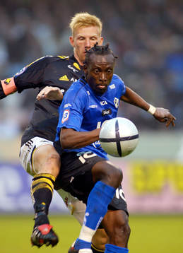 Yaw Preko, Halmstad och Fredrik Björck, AIK