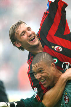 Shevchenko och Dida, Milan, jubel