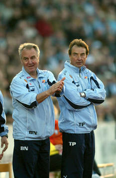 Tom Prahl, tränare Malmö och Bo Nilsson, Lagledare Malmö