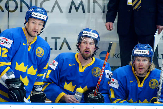 Michael Nylander, Peter Forsberg och Daniel Alfredsson,