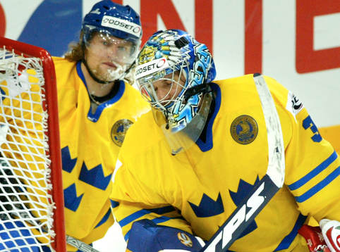 Henrik Lundqvist (Målvakt) och Mathias Tjärnqvist,