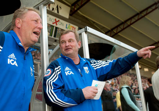 Bo ( Bosse) Johansson och Kjell Pettersson, tränare,