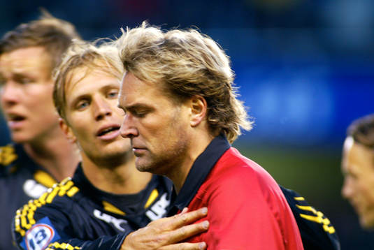 Martin Åslund, AIk och Anders Frisk, domare