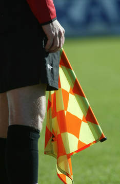 Fotboll, Allsvenskan, flagga, domare