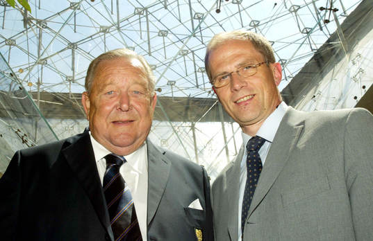Lennart Johansson, President UEFA och Lars-Christer Olsson